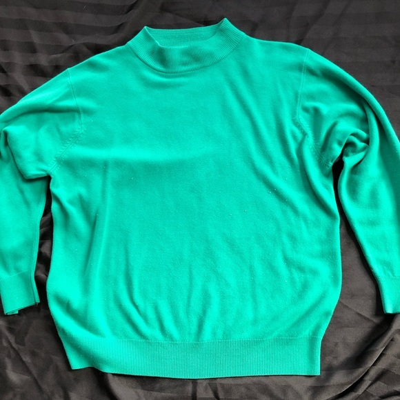 Green Alia Mockneck Sweater - Picture 1 of 12